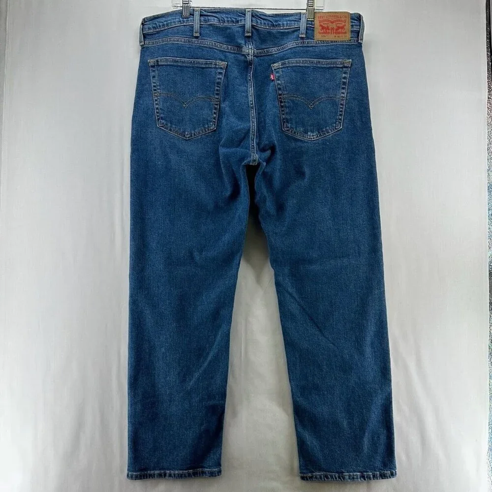 LEVI'S Jeans Mens 40x30 505 Regular Fit Straight Leg Medium Washed Denim Blue